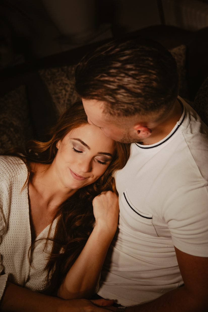 Romantische paar Zuhause, Homeshooting