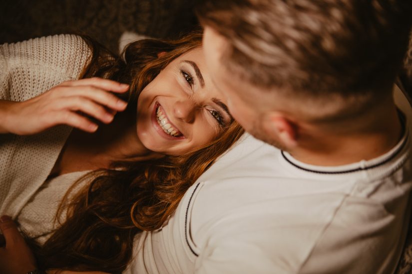 Romantische paar Zuhause, Homeshooting