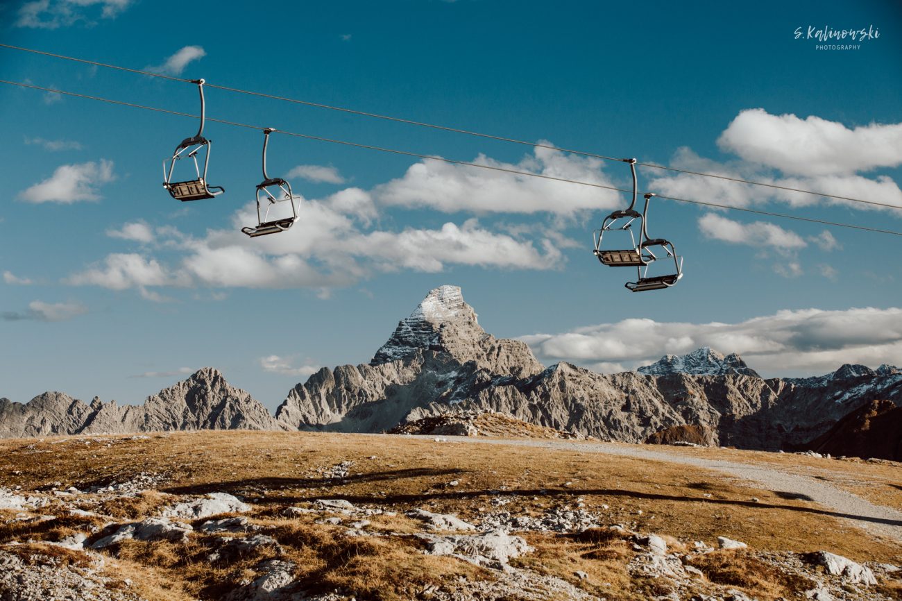 Urlaub in Deutschland, Bayerische Alpen, Alpen, Skilift, Bergpanorama