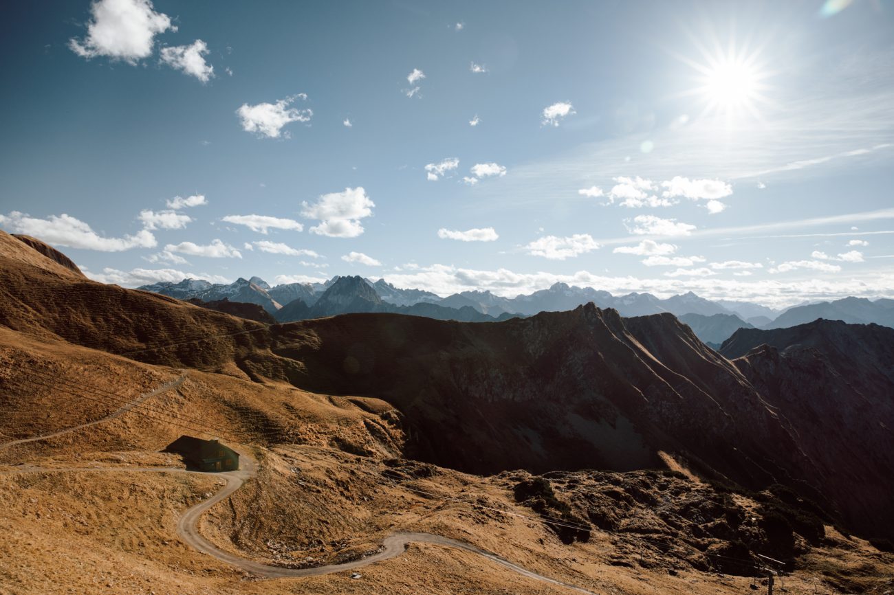 Urlaub in Deutschland, Bayerische Alpen, Alpen, Nebelhorn, Wandern, Bergpanorama
