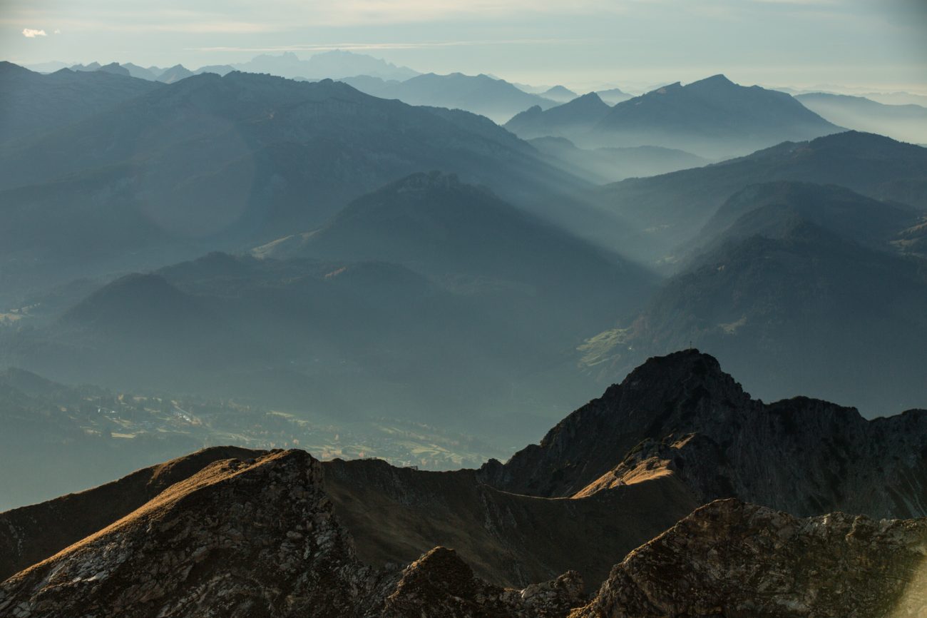 Urlaub in Deutschland, Nebelhorn, Bayerische Alpen, Alpen, Wandern, Bergpanorama