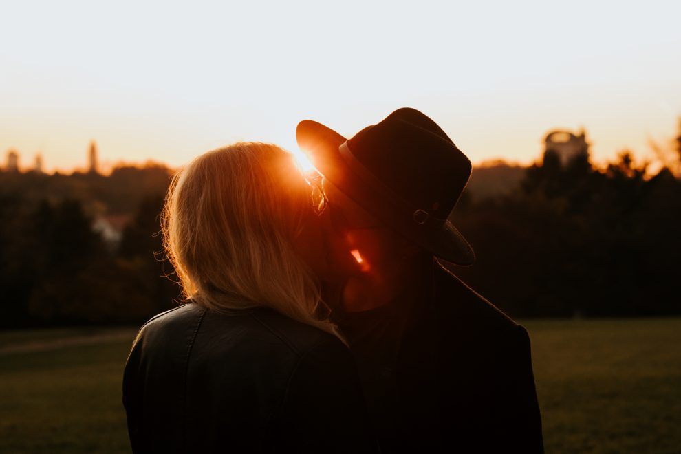 Frankfurter Skyline paarshooting sonnenuntergang Frankfurt Lohrberg Herbst
