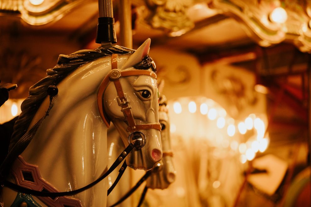 Karussell-Pferd Weihnachtsmarkt